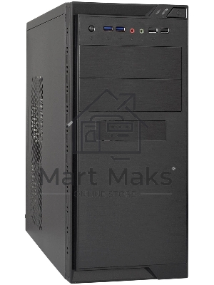 Компьютерный корпус Minitower ExeGate MA-372UX-UNS450 (mATX, БП UNS450 с вент. 12см, 2*USB+2*USB3.0, аудио, черный)