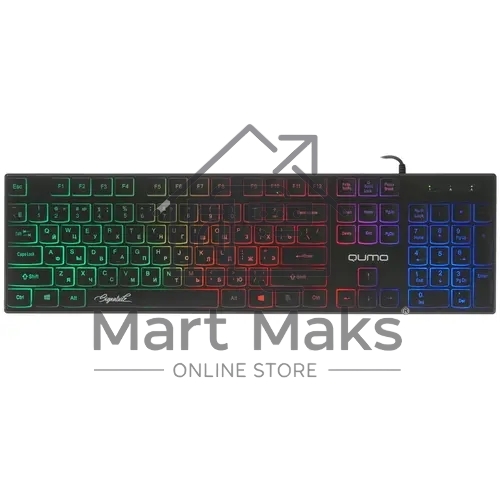 Клавиатура офисная Qumo Signature К69, проводная, 104, низкий ход клавиш, радужная подсветка