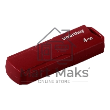 Флешка USB Smartbuy 4Gb CLUE Burgundy (SB4GbCLU-BG)