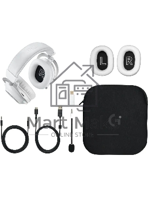 Наушники с микрофоном Logitech G Pro X 2 Lightspeed белый мониторные BT/Radio/3.5mm оголовье (981-001271)