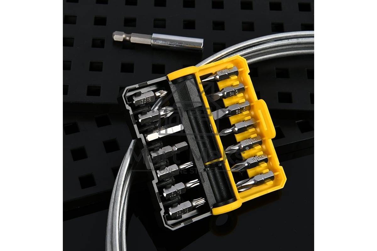 Набор бит 14 шт c держателем Deli DL251201 (SL4,SL5,SL6,PH0,PH1,PH2,PH3,T15,T20,T25,H5,H6,PZ1,PZ2), сталь S2, пласт.держатель