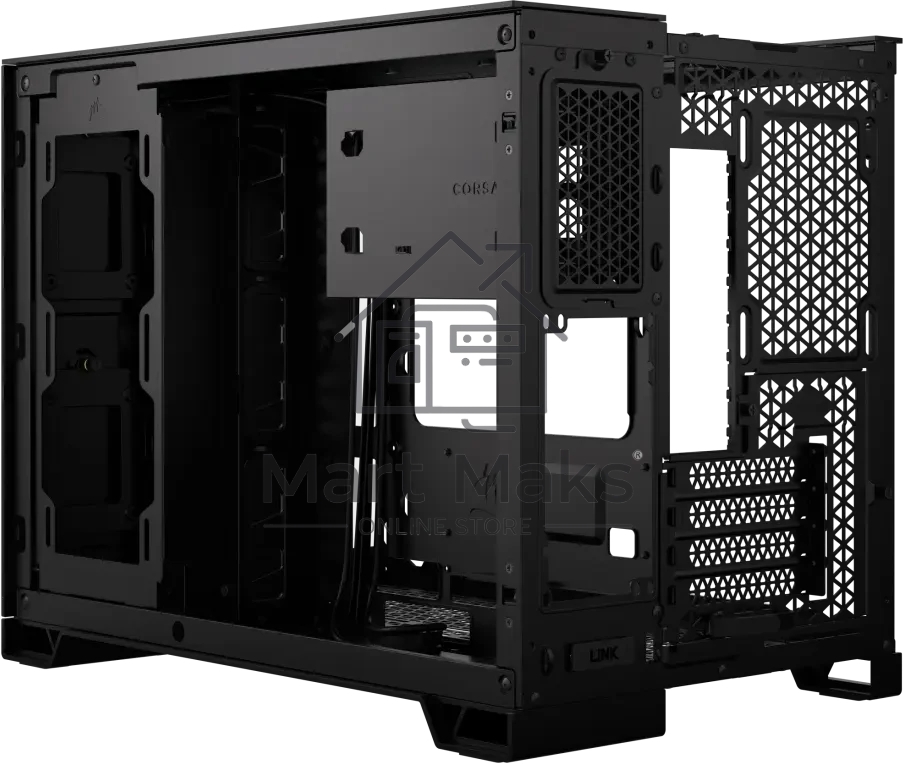 Компьютерный корпус без блока питания Corsair 2500X Airflow, Midi-Tower, TG, no fan, 2xUSB-A 3.2, 1xUSB 3.2 Type-C, mATX, mITX черный