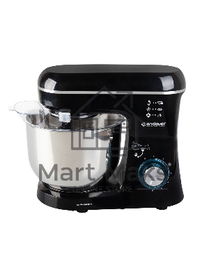 Миксер планетарный Endever Sigma-120, черный, мощность 1800 Вт, объем чаши 6 л, планетарная система смешивания, 2 шт/уп.