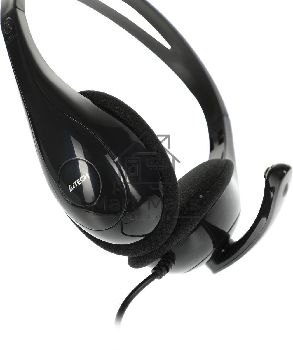 Гарнитура проводная с микрофоном A4Tech HU-9 черный 1.8м накладные USB оголовье черный