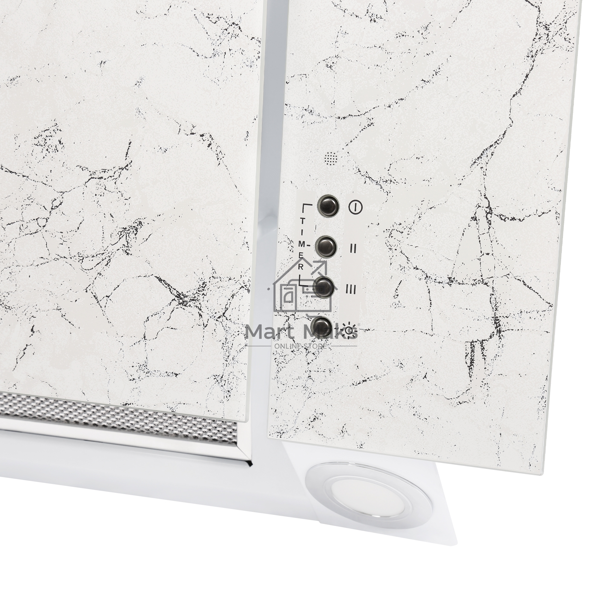 Вытяжка наклонная Gefest ВО 3603 К152 белый мрамор, 60 см, 550 куб. м/ч, 76 дБ