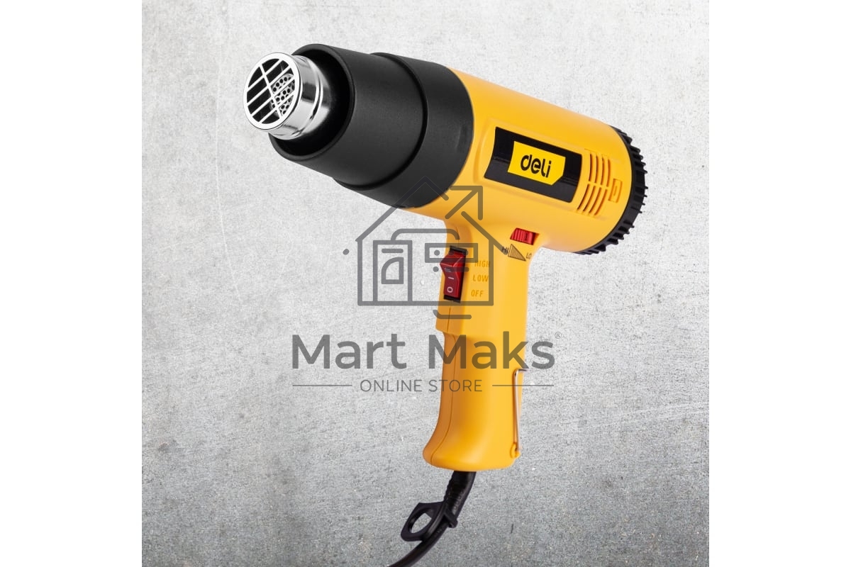 Фен технический Deli DL5318 (1600Вт, рабочая температура 100...590 град.)