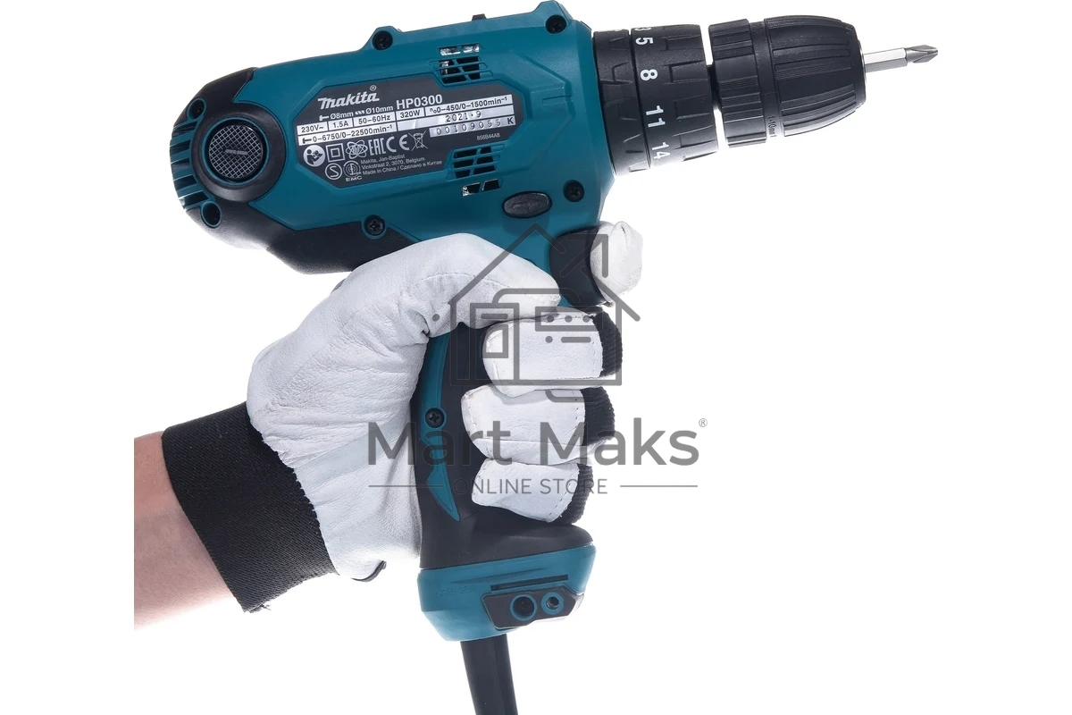 Дрель Makita HP0300, 320Вт, сетевая, ударная