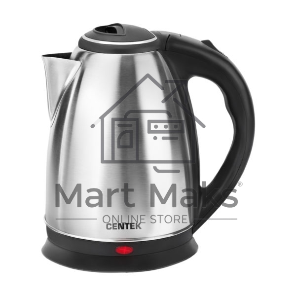 Чайник электрический Centek CT-0035 (матовый) металл 1,5л, 2000Вт, хромированная вставка на крышке