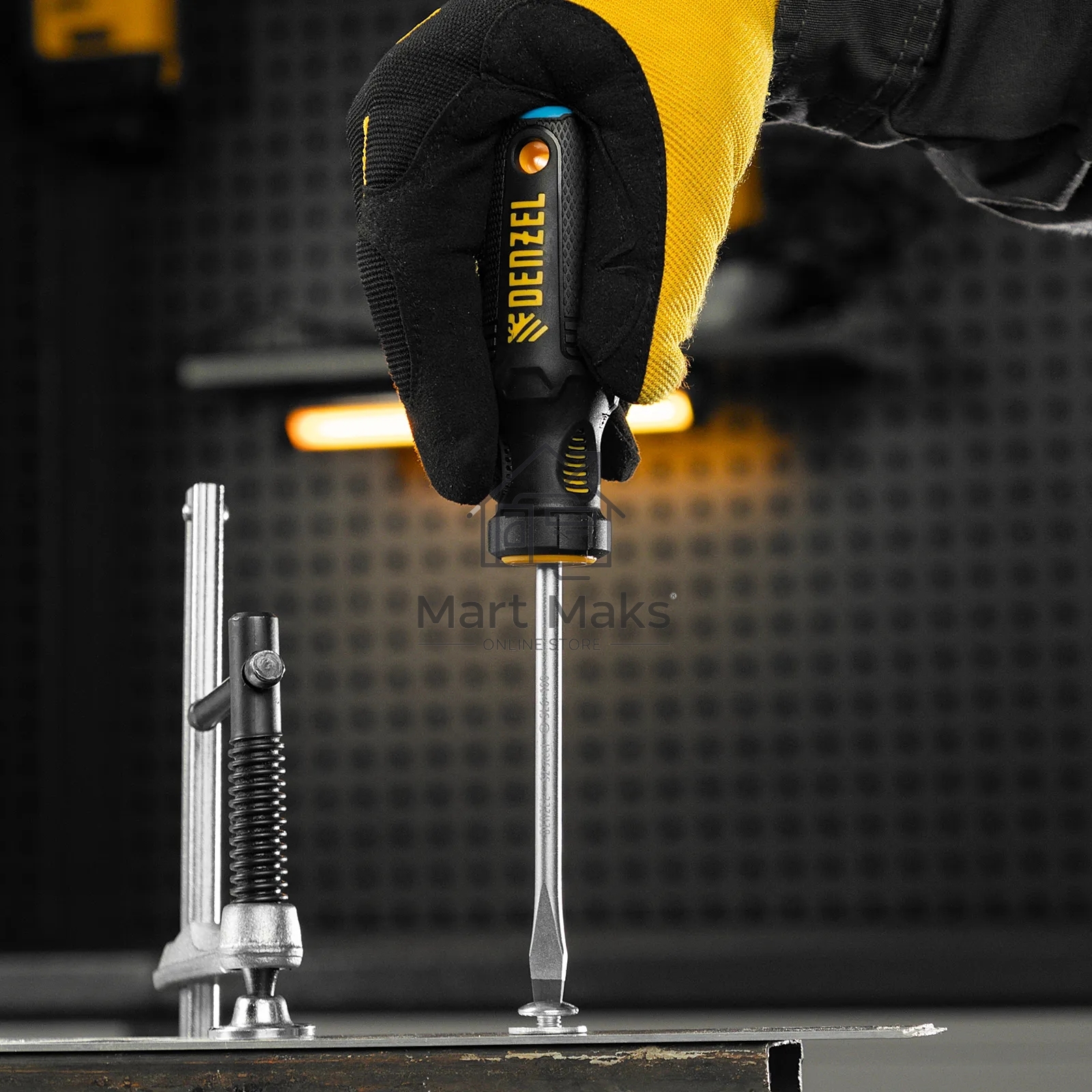 Отвертка Denzel SL6x100 мм, S2, 3к рукоятка