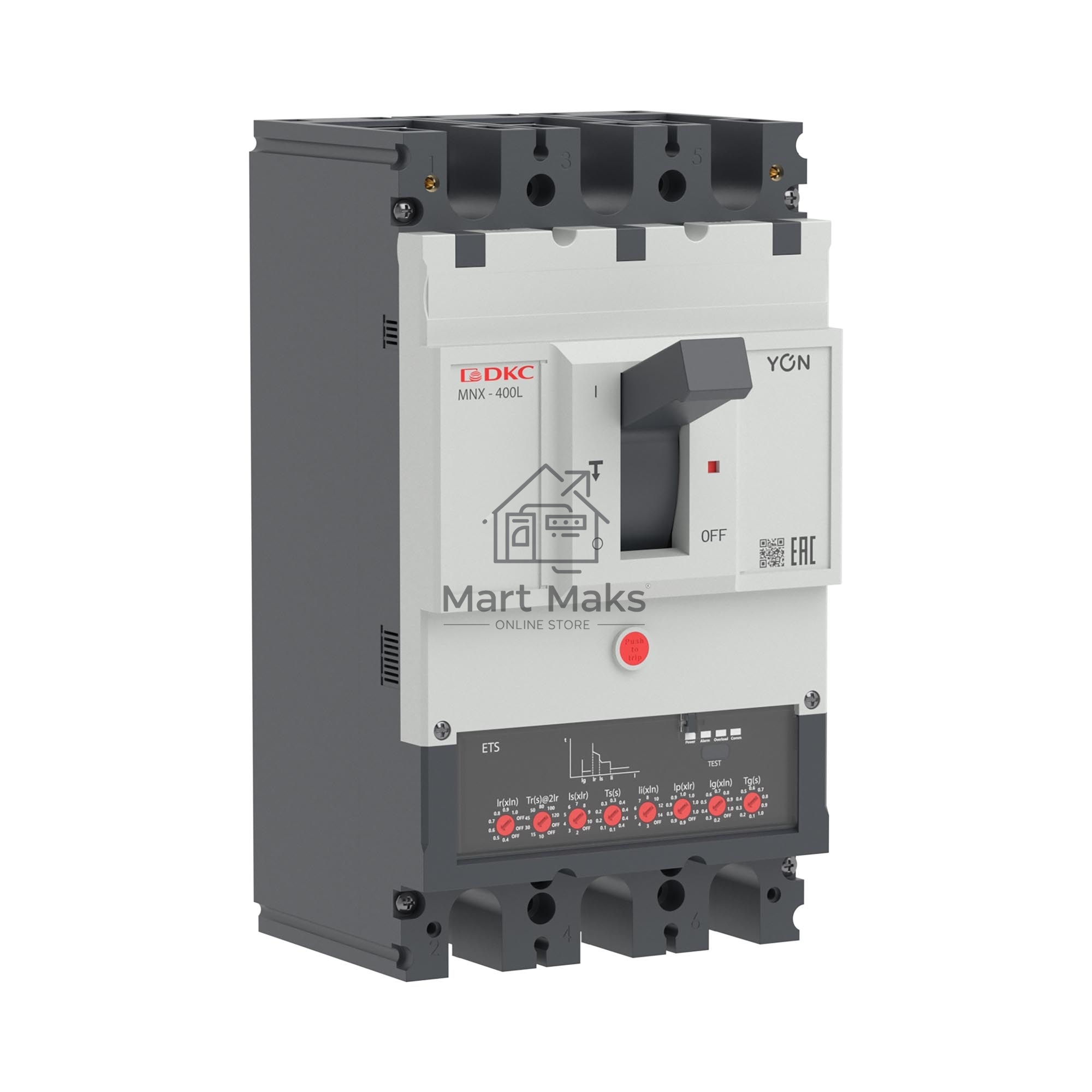 Выключатель автоматический DKC YON pro MNX400L 3P 400A 70kA при AC415V расц. ETS.