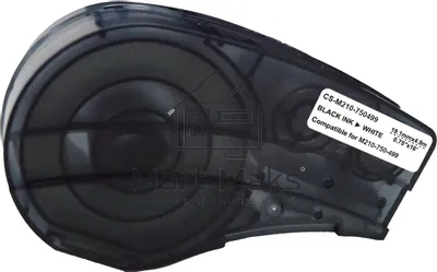 Картридж ленточный Cactus CS-M210-750499 черный шрифт, белый фон (19.1 мм, 4.9 м) для Brady M210/M211/M210-LAB