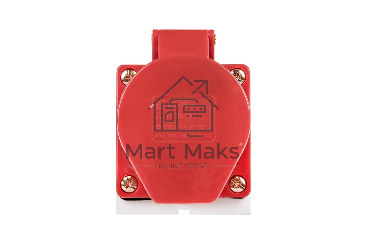 Розетка стационарная наружная EKF ps-114-16-380 16А 380В 3P+РЕ IP44 (114)