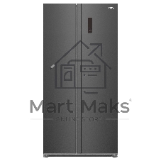 Холодильник Korting KNFS 94099 XN черная нержавеющая сталь двухкамерный 431/252л морозилка сбоку, No Frost, Side by Side