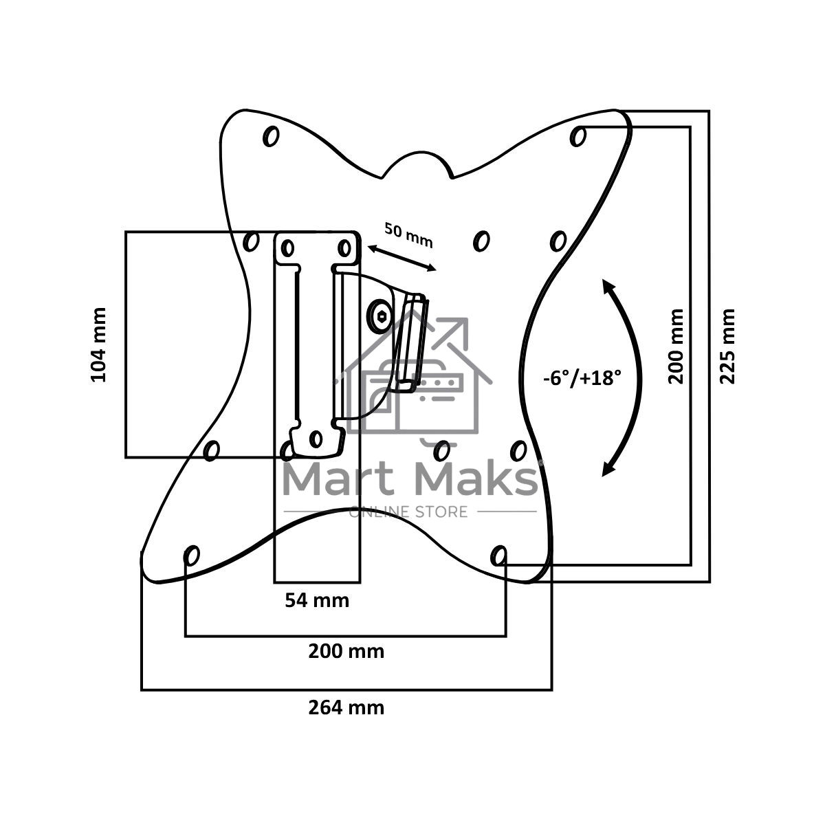 Кронштейн LE'STER LST-201.02 ТВ 10
