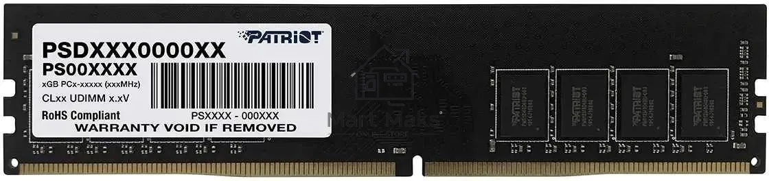 Оперативная память Patriot Signature, DDR4, 16GB (1x16 GB), 3200 MHz, CL22, DIMM