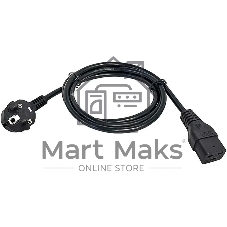 Шнур питания ITK PC-C19D-2M C19-Schuko проводник.:3x1.5мм2 2м 230В 16А (упак.:1шт) черный