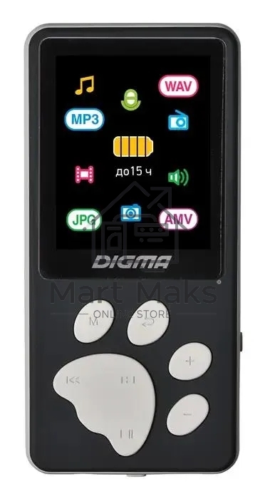 Плеер Hi-Fi Flash Digma S4 8Gb черный/серый/1.8