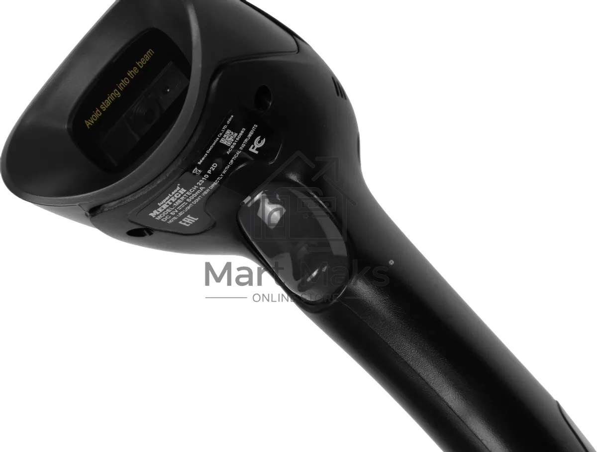 Сканер штрих-кода ручной Mertech 2310 P2D 1D/2D имидж, проводной, 100 скан/сек, USB-HID; USB-COM - эмуляция, черный