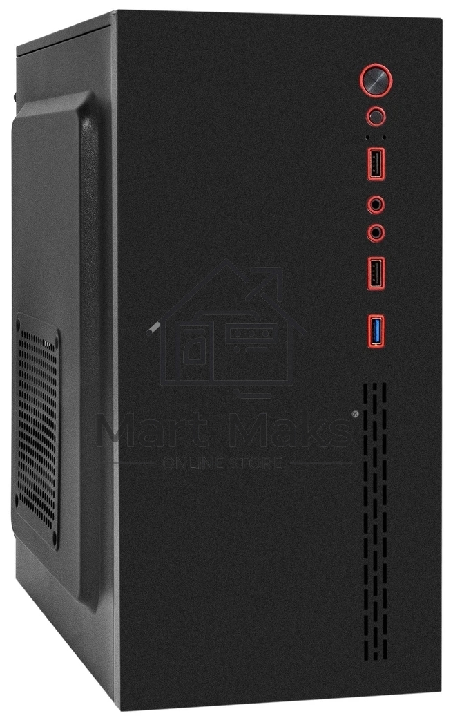 Компьютерный корпус Minitower ExeGate BAA-403-UNS450 (mATX, БП UNS450 с вент. 12см, 2*USB, HD Audio, черный)