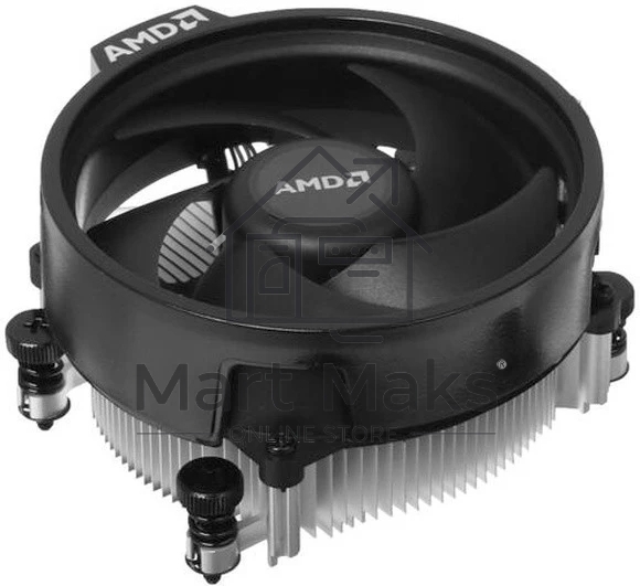 Кулер для процессора AMD Wraith Stealth OEM, 92 мм, алюминий, 2600 об/мин, 30 дБ, 4 pin PWM, 65 Вт, высота 55 мм