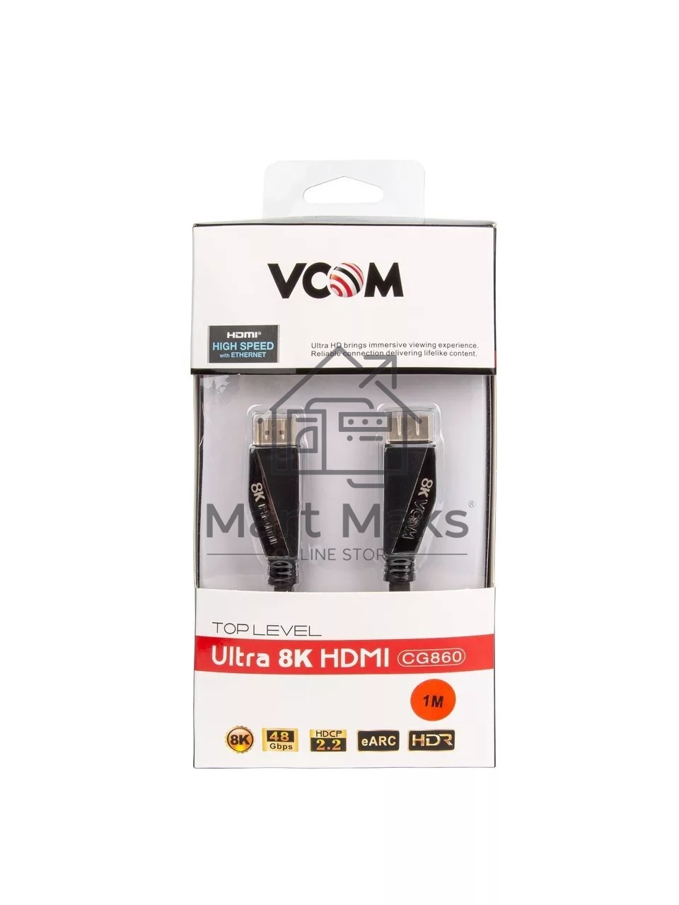 Кабель HDMI 19M/M,ver. 2.1, 8K@60 Hz 1m VCOM <CG860-1M>