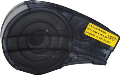 Картридж ленточный Cactus CS-M210-750595YL черный шрифт, желтый фон (19.1 мм, 6.4 м) для Brady M210/M211/M210-LAB