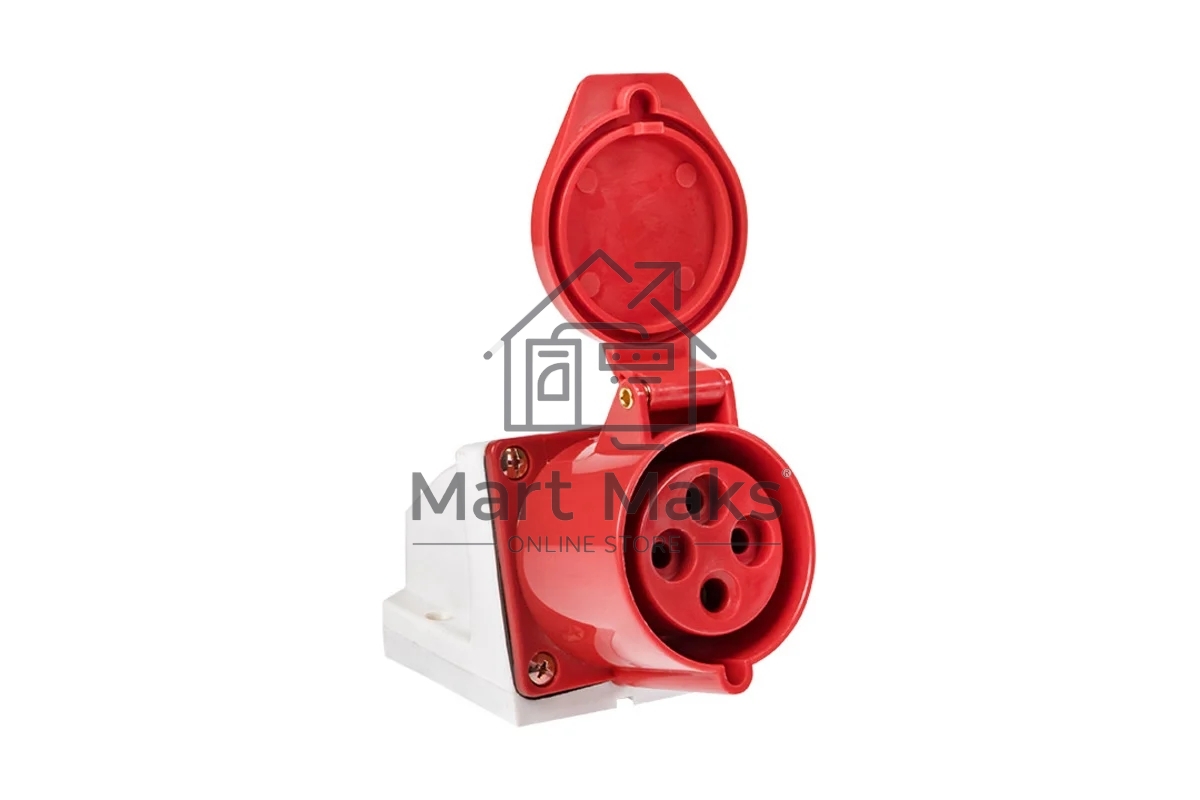 Розетка стационарная наружная EKF ps-114-16-380 16А 380В 3P+РЕ IP44 (114)