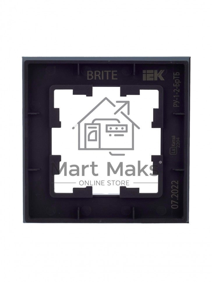 Рамка 1 -местная IEK BRITE РУ-1-2-БрТБ (BR-M12-G-K45) стекло темная бронза