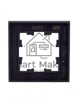 Рамка 1-местная IEK BRITE РУ-1-2-БрТБ (BR-M12-G-K45) стекло темная бронза