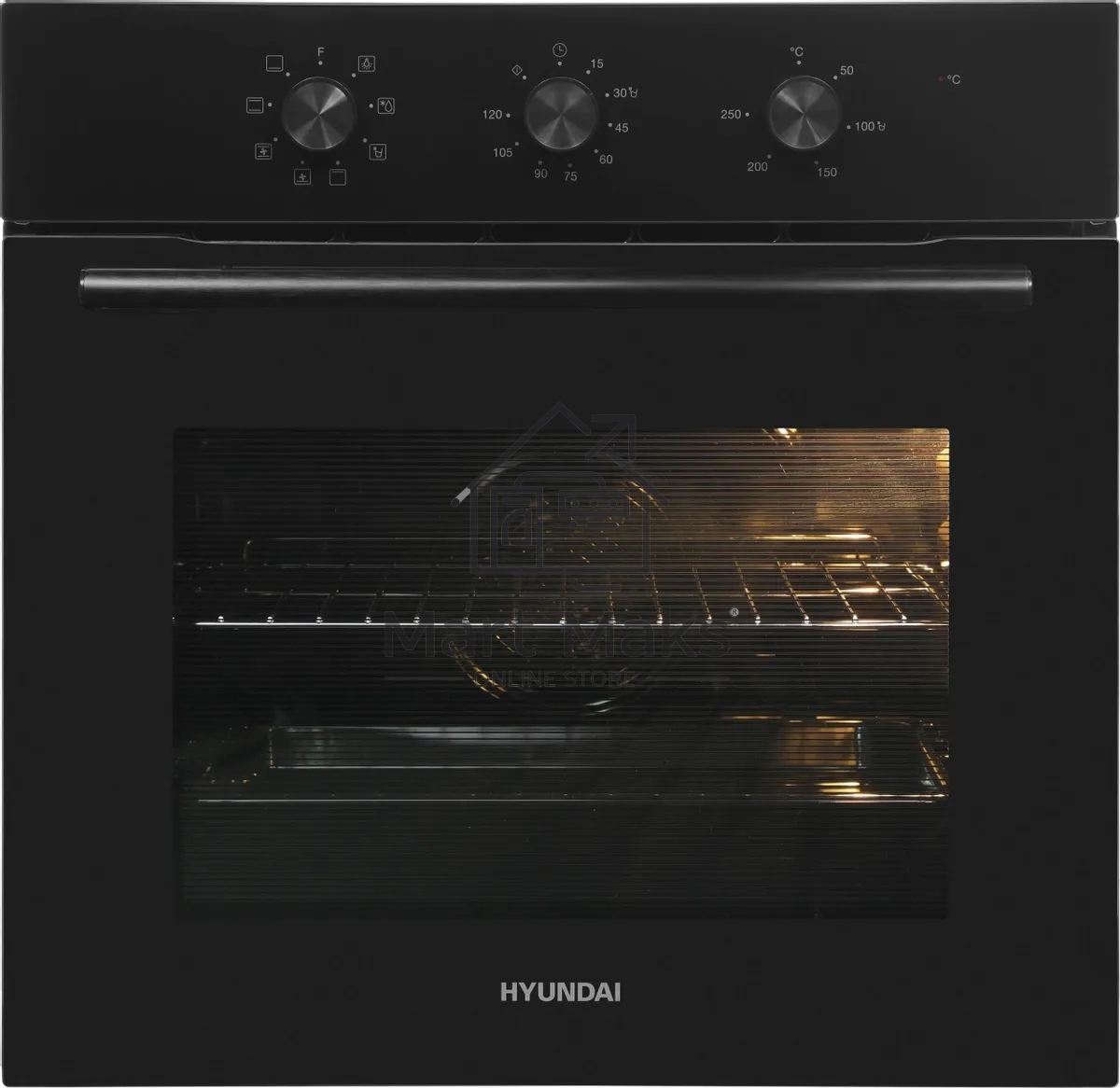Духовой шкаф Электрический Hyundai HEO 66412 BG черный