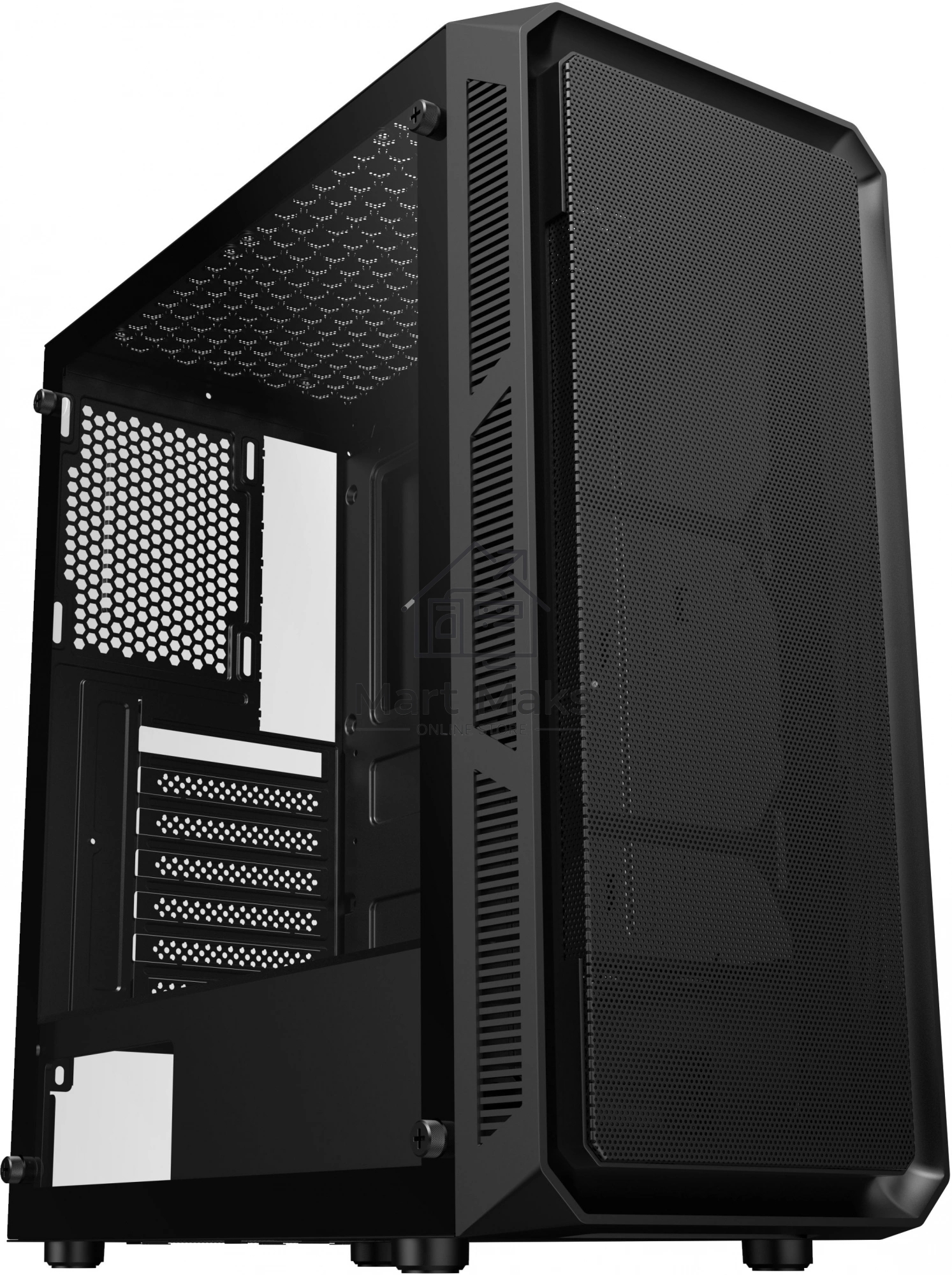 Компьютерный корпус Оклик OCC-MD301 черный без БП ATX 6x120mm 2xUSB2.0 1xUSB3.0 audio bott PSU