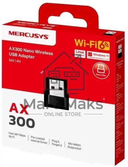 Nano Wi-Fi USB-адаптер Mercusys MA14N