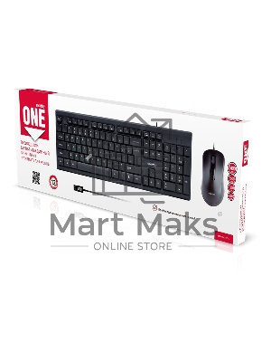 Комплект клавиатура+мышь Smartbuy (SBC-114282-K) ONE 114282 черный