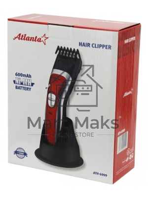 Машинка для стрижки Atlanta ATH-6909 (красный) аккумуляторная