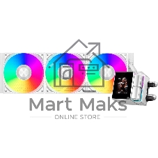 Система водяного охлаждения PcCooler DS360 Display ARGB Soc-AM5/AM4/1200/1700/1851 белый 4-pin 39.8dB Al LCD 310W Ret (DS360-WHAWXY-GL)