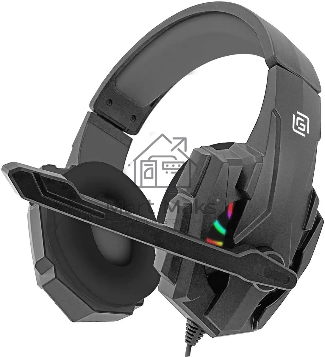 Наушники с микрофоном Оклик HS-L355G черный 1.8м мониторные оголовье (1939807)