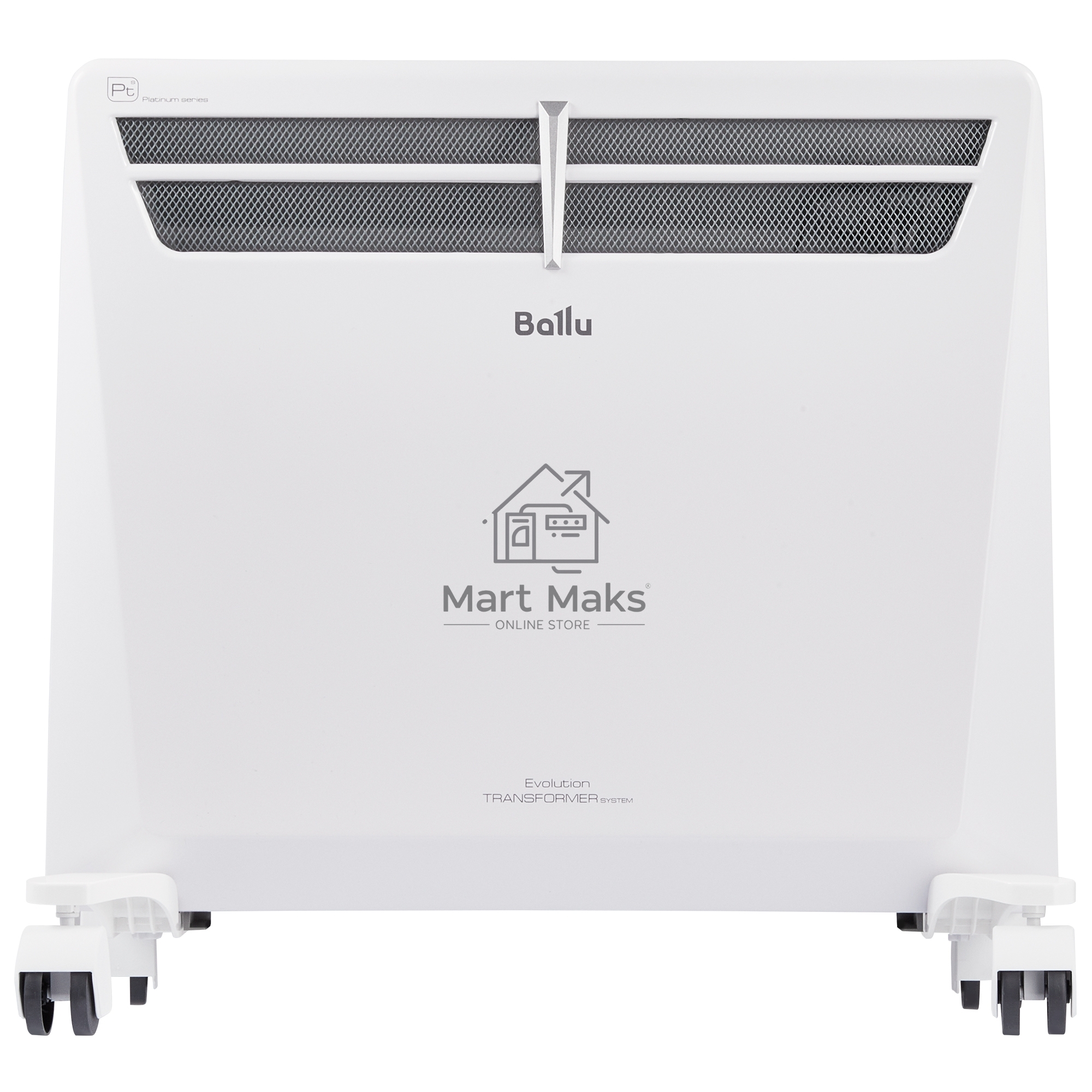 Комплект Ballu Transformer с блоком управления и шасси BEC/EVU-1000-4I белый, 1000 Вт, 15 м2, дисплей, термостат, WiFi