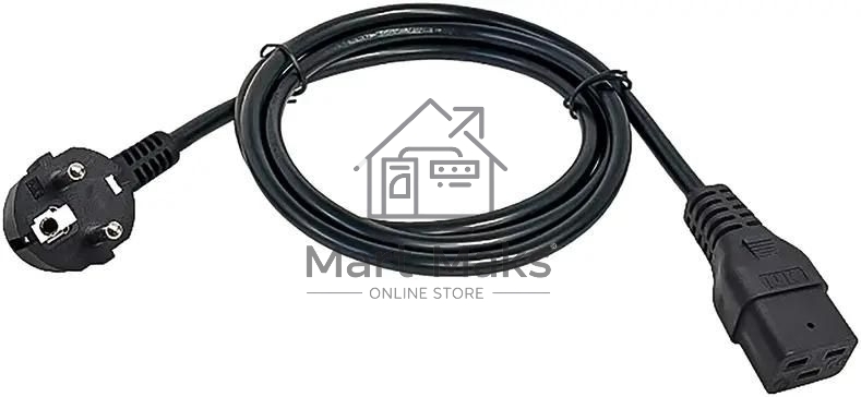 Шнур питания ITK PC-C19D-1M C19-Schuko проводник.:3x1.5мм2 1м 230В 16А (упак.:1шт) черный