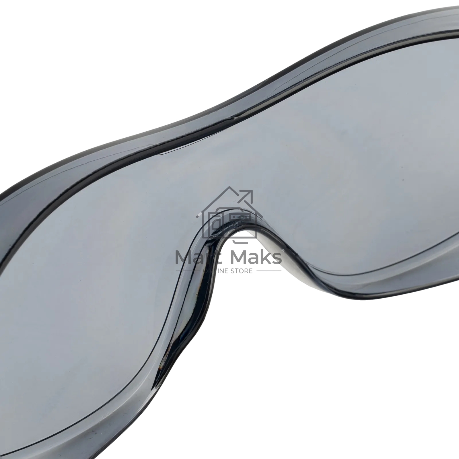 Очки защитные Denzel открытые, поликарбонатные, увеличенная дымчатая линза, регулируемые дужки