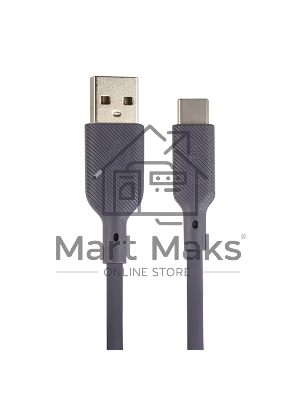 Кабель QUMO 32962 USB-A на Type-C, силиконовый, 1м, 3A, 18W (серый)