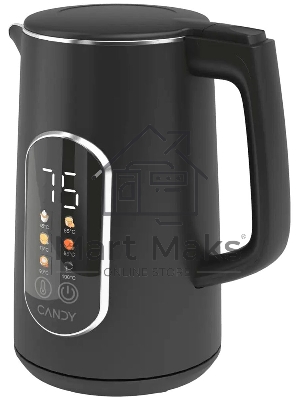 Чайник электрический Candy CK-400 1.7л. 2200Вт черный корпус: нерж.сталь/пластик (FM04WKM00RU)