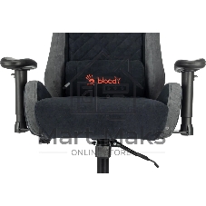 Кресло игровое эргономичное A4Tech Bloody GC-580 черный/серый искусственная замша с подголов. крестов.