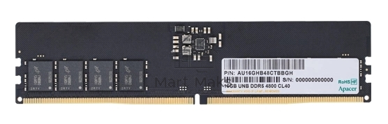 Оперативная память Apacer, DDR5, 16GB (1x16GB), 4800MHz, CL40, DIMM