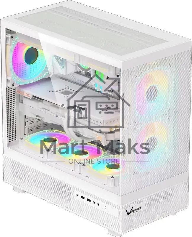 Компьютерный корпус AeroCool / Formula Crystal Z8 COSMIC белый без БП ATX 3x120mm 5x140mm 1xUSB2.0 1xUSB3.0 1xUSB3.1 audio bott PSU