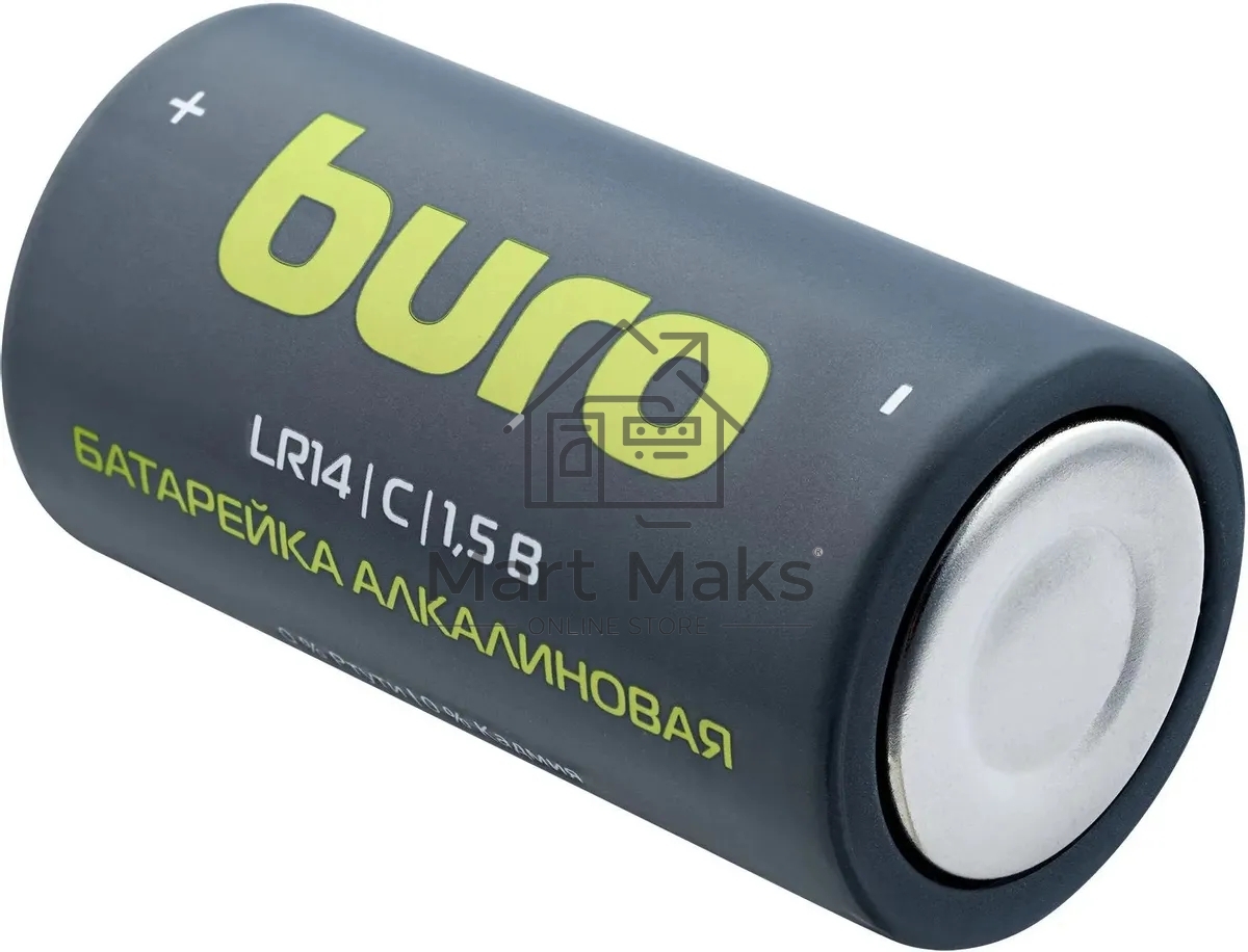 Батарея Buro Alkaline LR14 C 7500mAh (2шт) блистер, 1.5 В