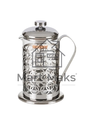 Френч-пресс MALLONY OLIMPIA, 800 мл, из жаропрочного стекла, в корп из нерж ст, T046-800ML (95092)