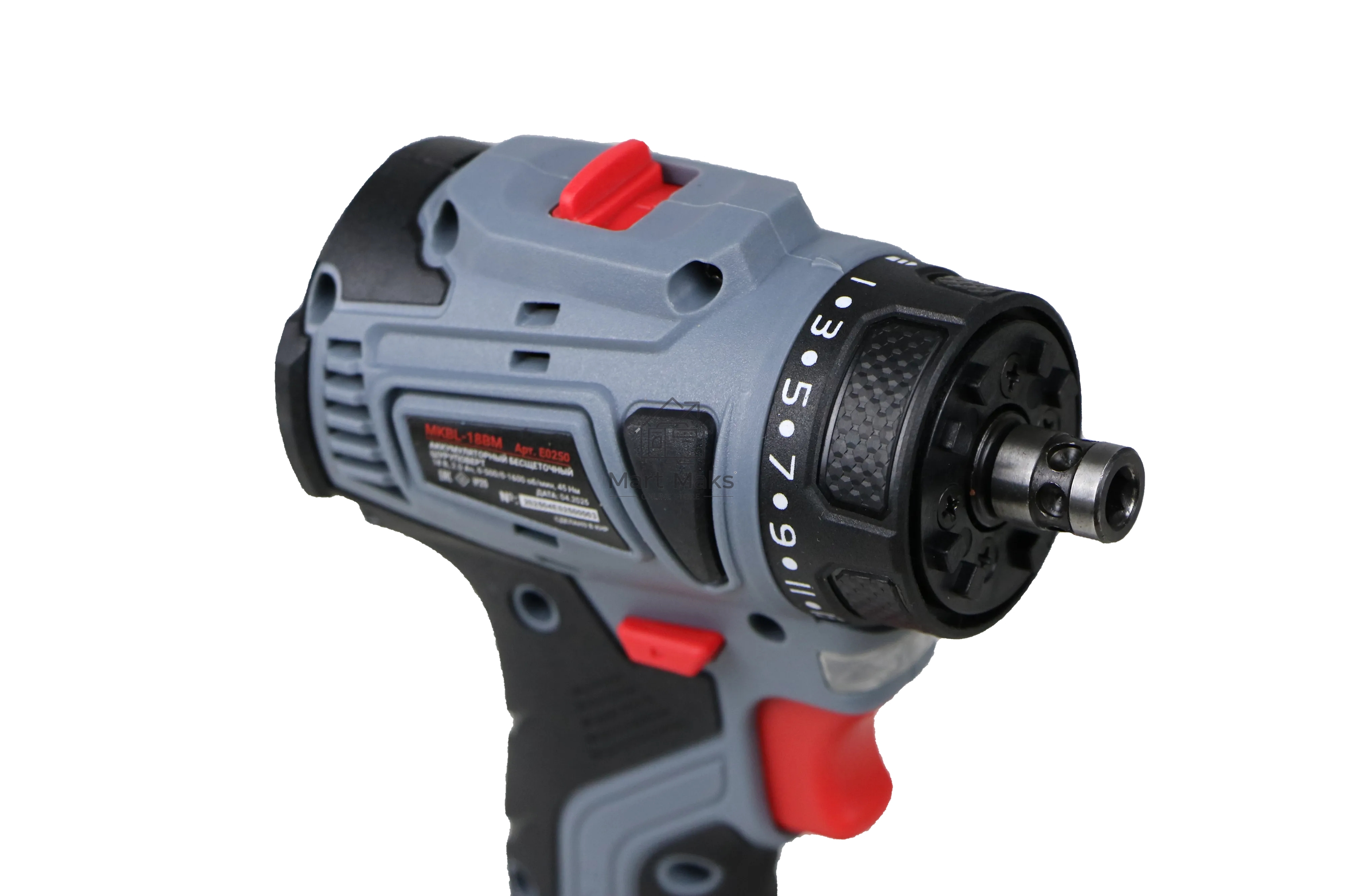 Аккумуляторный бесщеточный шуруповерт со съемным патроном ProfiPower MKBL-18BM (18В, 45Нм, Li-ion-2шт, 2.0Ач, 0,8-10мм, бита, З/У,в кейсе)