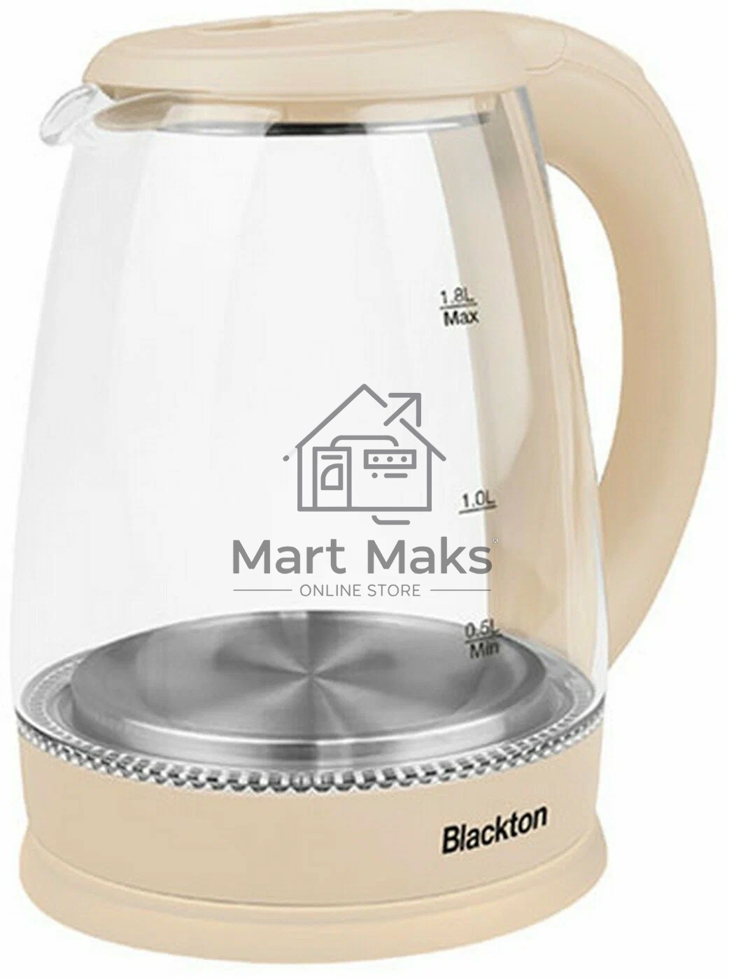 Чайник электрический Blackton Bt KT1800G Milk. Мощность: 1500 Вт, Максимальный объем: 1.8 л