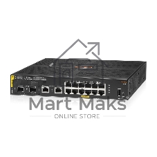 Коммутатор HPE Aruba 6000 12G PoE 2SFP 139W, 12×1 Гбит/с PoE+ + 2×1 Гбит/с SFP, управляемый