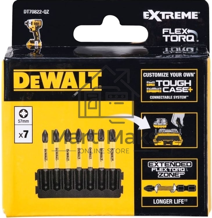 Набор бит DeWalt DT70822-QZ универсал. (7пред.) для шуруповертов
